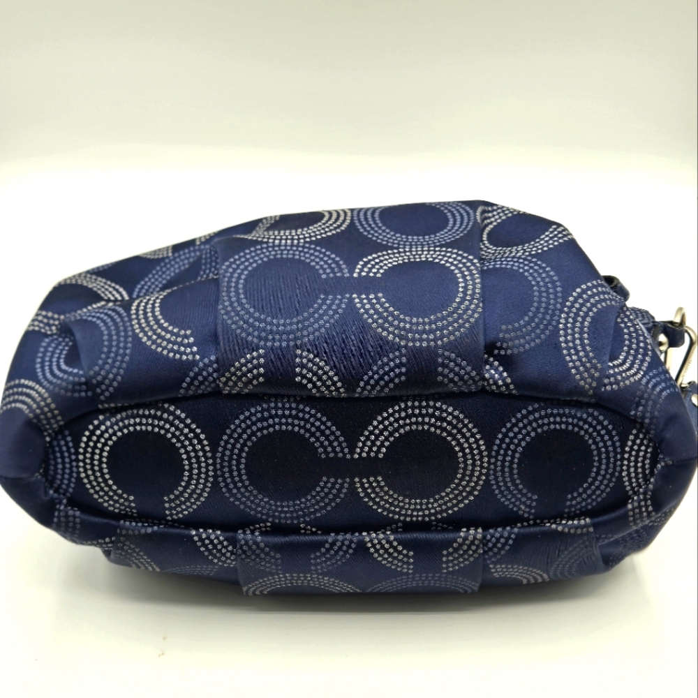 COACH Madison Sophia Satchel OP C Denim Blue Gold Hardware 2 Tags - Picture 9 of 15